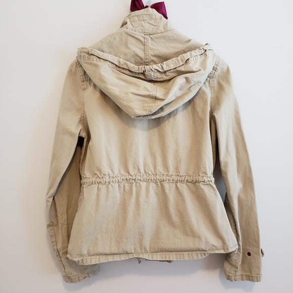 Khaki Hooded Spring Jacket - Picture 3 of 15